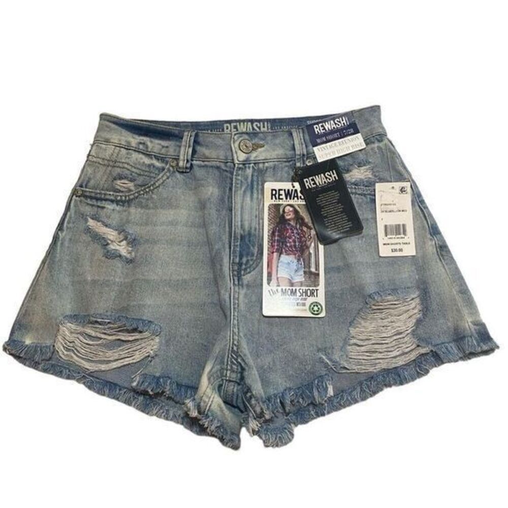 NWT Rewash Super High Waist Vintage Reunion Distressed Short Shorts SUPS CUTE!